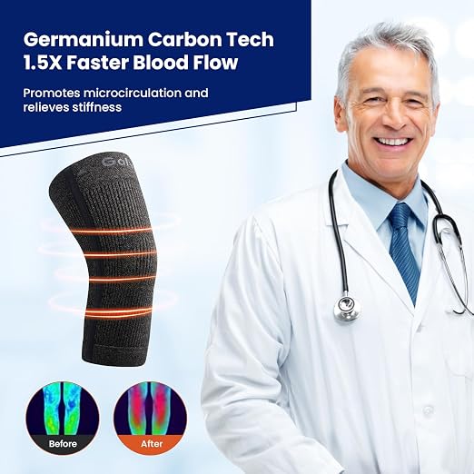 Galvaran Compression Knee Brace for Women & Men – Knee Support Sleeve for ACL, MCL, Meniscus Pain Relief, Joint Swelling & Injury Recovery | Skin-Friendly Anti-Slip Design | Daily Use & Sports
