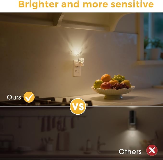 L LOHAS LED Night Lights Plug into Wall | 2 Pack 3000K/4000k/5000K Adjustable Color Temperature Bubble Night Light, Dusk to Dawn Sensor for Hallway, Bathroom, Rooms