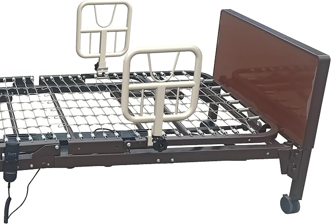 AireMed Bed Assist Rails (Set of 2) – Fits Some Metal Hospital Beds – for Repositioning & Getting in and Out of Bed Safely – Hospital Bed Rail, Safety Assist Medical Rail for Seniors & Elderly (Ivory)