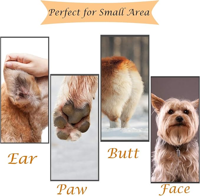 Ruri's Dog Clippers, Cordless Cat and Small Dogs Clipper, Low Noise Electric Pet Trimmer, Dog Grooming Clippers for Trimming Dog's Hair Around Paws, Eyes, Ears, Face, Rump (Black)
