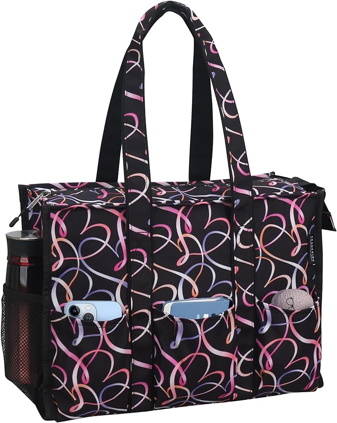 ABAMERICA Nurse Bags for Work Nursing Bag Multiple Pockets Waterproof Organizing Zip Top Clinical Bag for Nursing Students