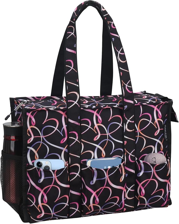 ABAMERICA Nurse Bags for Work Nursing Bag Multiple Pockets Waterproof Organizing Zip Top Clinical Bag for Nursing Students
