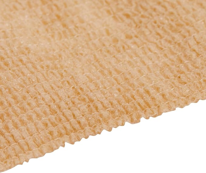 12-Rolls Self Adherent Bandage Wrap, Vet Tape - 3 in x 5 Yds Breathable, Elastic Cohesive Wrap Tape for Wrist, Swelling, Sports, Tattoo (Tan) (Pack of 2)