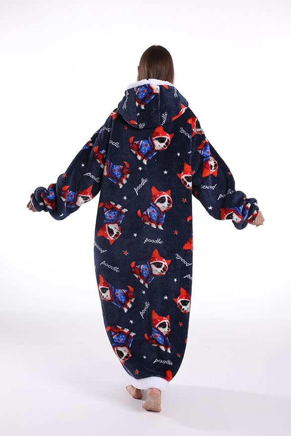 Blanket Hoodie, Long Hooded Blanket Sweatshirt as Birthday Gifts for Women Men, Long Wearable Blanket for Women Men.