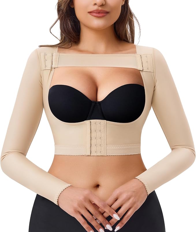 LANCS Women Upper Arm Shaper Post Surgical Compression Sleeves Slimmer Tops | Posture Corrector Vest Shapewear