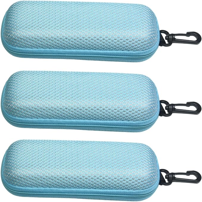 Unisex Semi-Hard Shell Eyeglasses Cases(3 Pack), Protective Case For Glasses