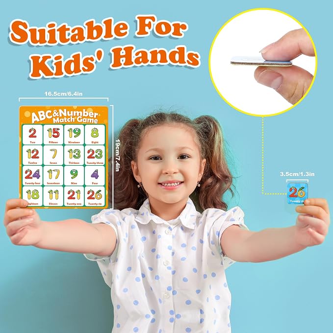 Quilinz Alphabet Bingo Game,Letter/Number/Sight Word Bingo Game for Kids,ABC and 123 Bingo Board Games for Kids 4-6,Alphabet Learning Toys for Kindergarten,Matching Game,Perfection Game for Kids