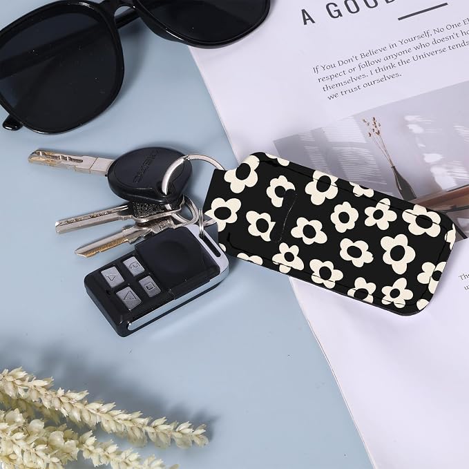 Cute Chapstick Holder Keychain,Lipstick Neoprene Clip-on Lip Balm Holder for Woman