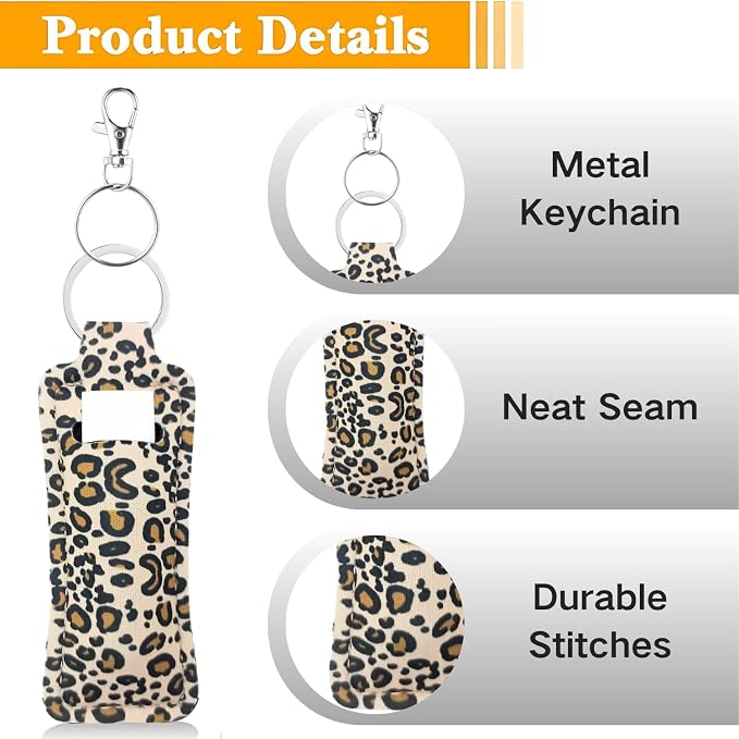 Chapstick Holder Key Chain Lipstick Holder Lip Balm Holder Keychain | Stocking Stuffers Gift, Compatible with Chapstick, Lip Balm and Lipstick, Bag Charm Accessories, Gifts for Women Friend