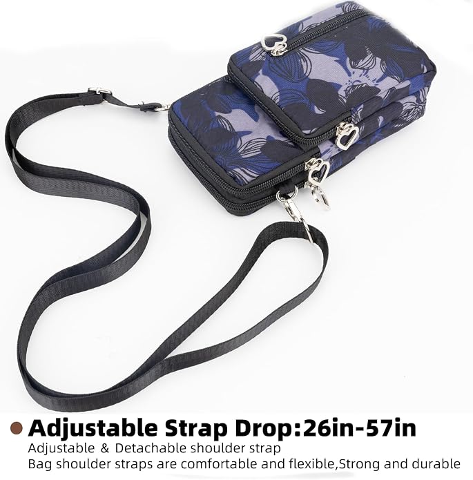 Small Crossbody Bag for Women - Mini Phone Purses with Crossbody Strap and Wallet - Nylon Arm Bag