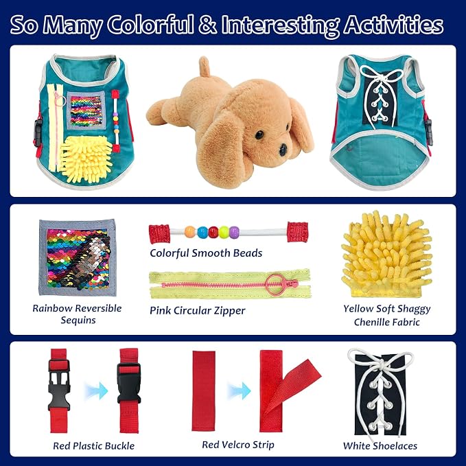 Fidget Blanket for Adults with Dementia,Alzhimer‘s & Dementia Activities for Seniors, Sensory Toys for Elderly with Alzheimer’s or Dementia,Alzhimers Gift for him,her,Nursing Home