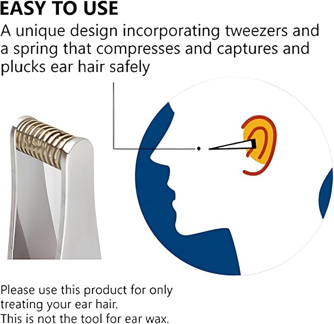 Ear Hair Removal for Men Ear Hair Trimmer Seki Japan | Clipper Cutter Tweezers Shape Japanese Stainless Steel