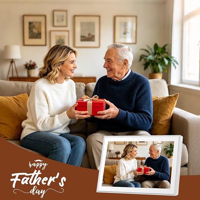 Whale Framely 10.1 Inch Digital Wall Calendar, Smart Family Schedule & Chore Chart,Meal planner, IPS FHD Touchscreen Wall Planner with Auto-Rotate, Wall Organizer, Gift for Father‘s Day/Grandpa