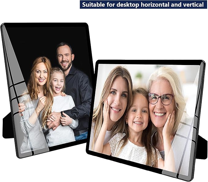 Bluesun 11x14 Picture Frame Black, Vertical & Horizontal Wall & Tabletop | 11×14 Black Photo Frame with Tempered Glass & Rounded Corners,Perfect for Family Friends Living Room Bedroom Hallway Office