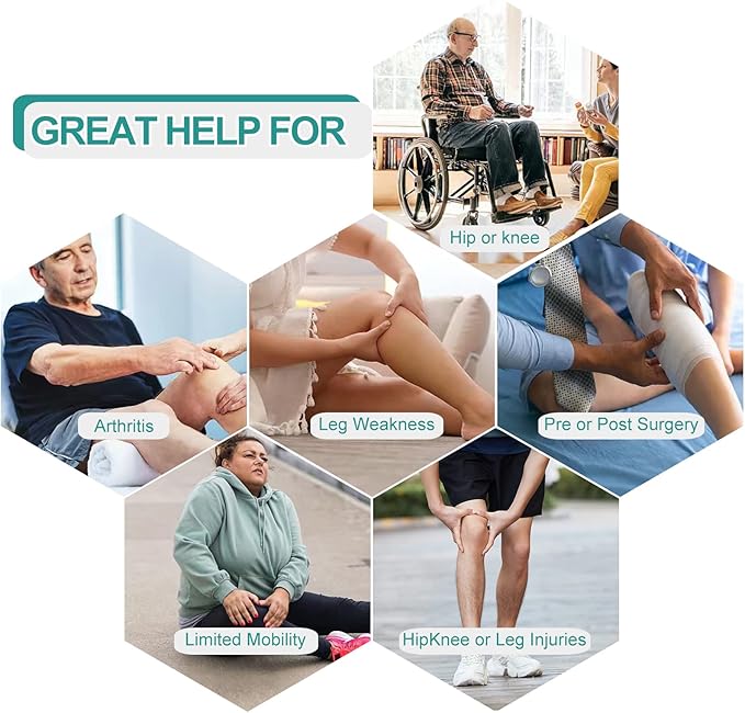 42 Inch Long Leg Lifter,Leg Strap with Large Foot Loop,Leg Lifter After Hip Replacement for Hip Kit for Seniors,Knee Replacement Recovery Aids