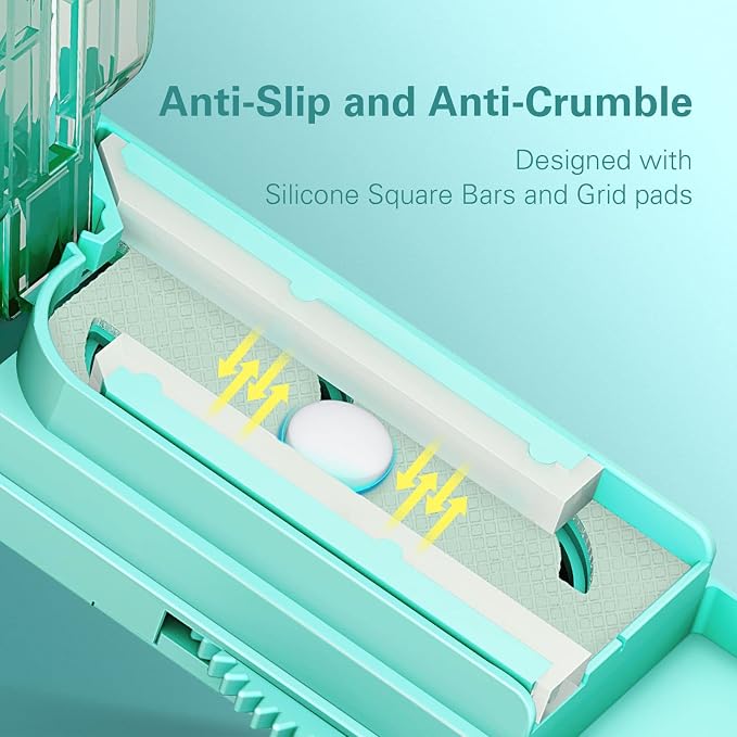 DEPAD Pill Cutter Splitter for Small and Tiny Pills, Pill Splitter for Cutting Multiple Pills with Adjustable Bars & Hidden Blade, Safely Cuts Small or Large Tablets for Seniors & Pets