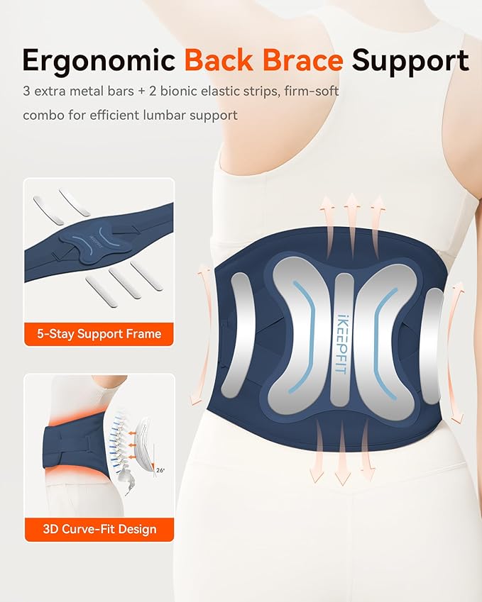 Cordless Heating Pad with Massager for Back Pain Relief: MAXwarm® 4.0, Portable Heated Back Brace with Lumbar Support for Sciatica, Large 8000mAh Battery, Christmas Gift for Women Men 65"