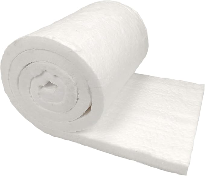 Ceramic Fiber Insulation, 1" Thick x 16" x 100", 2400F Fireproof Insulation Blanket, 3027E