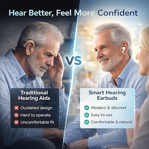 Touchscreen Rechargeable Hearing Aids for Seniors, Bluetooth Hearing Aids with APP Control, 38dB Sound Gain, 7-Level Volume Adjustment, In-Ear Design