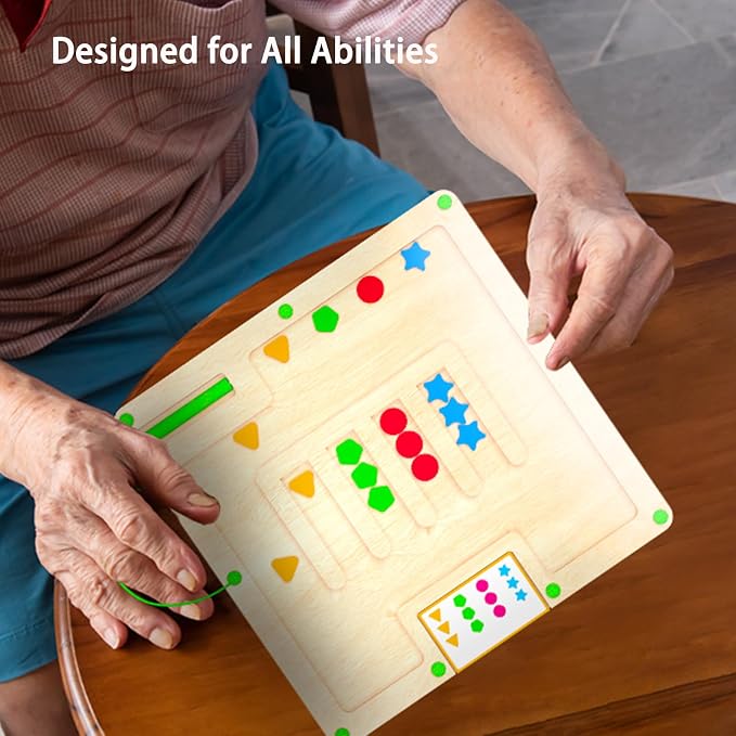 Sorting Board Matching Activity Memory Game for Dementia Activities for Seniors, Alzheimers Activities for Elderly with Dementia Products, Handheld Busy Boxes Gifts for Dementia Patients
