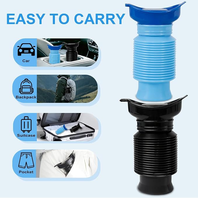Pee Bottles for Men,Portable Urinal for Men,Collapsible Urine Bottle 750ML | Car Urinals for Men and Women,Emergency Urinal Bottle Shrinkable Pocket Toilet for Travel,Camping,Traffic Jam,Road Trips