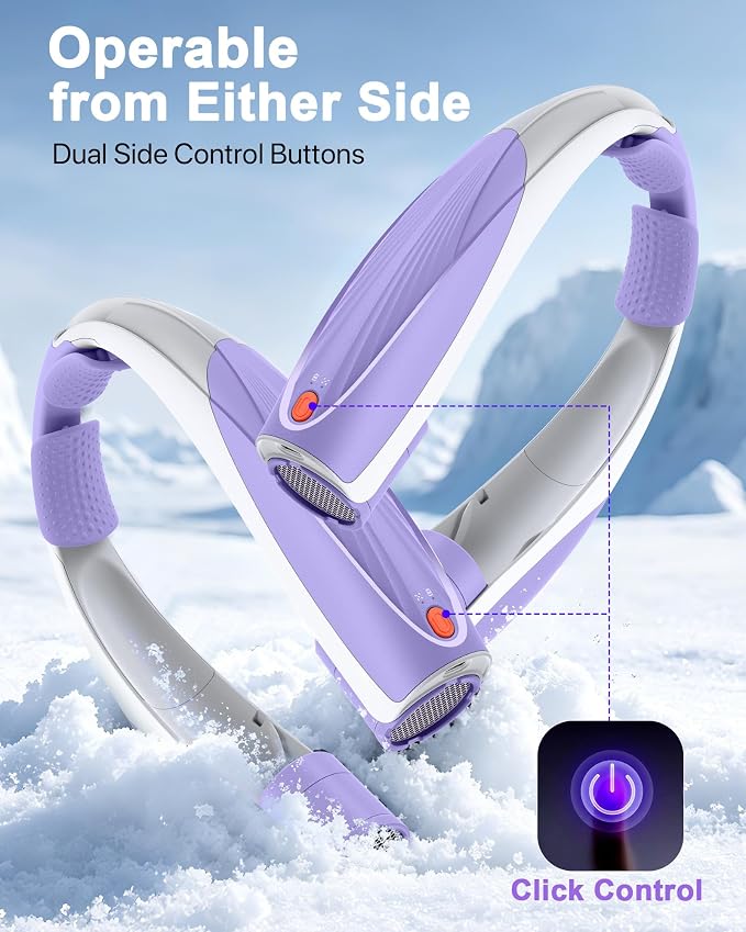Portable Neck Fan, 6 Speeds Airflow Cooling Fan, 6000mAh Rechargeable Personal Fan, 15-20H Long Battery Life, Hands Free Wearable Cooler, Gift for Men Women Travel Camping Outdoor Indoor