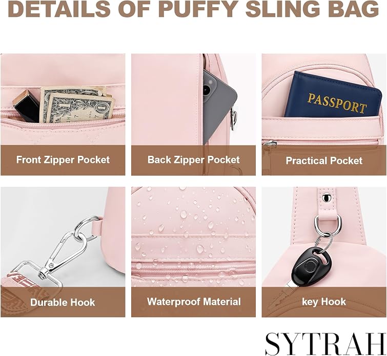 Sling Bag for Women, Anti-Theft RFID Crossbody Purse Travel