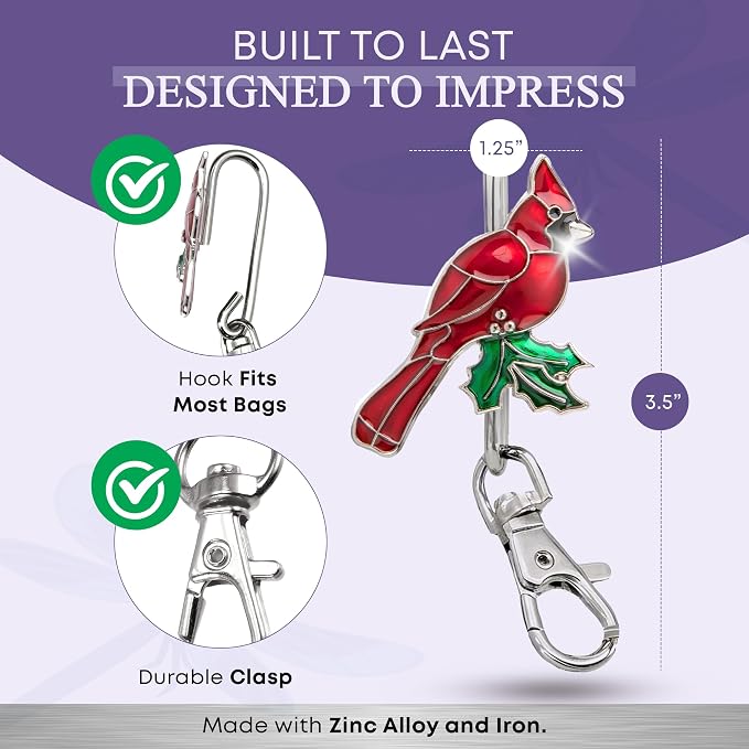 Women’s Bag Charm Key Finder, Car Keychain Hook, Cute Purse Organizer & Tote Bag Accessories, Gifts for Mom - Original