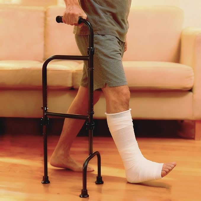 Stand-Aid Walking Cane & Sit-to-Stand Assist – 3-Leg Self-Standing Mobility Helper, Adjustable 29.3"-36.3" Supports 300 lbs for Seniors Travel and Daily Use