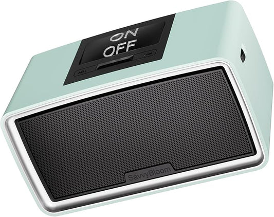 Simple Music Player for Seniors, Audiobook Player Easy to Use with Large Button for Elderly with Dementia, Blind, Alzheimer's, No Need WiFi/Bluetooth, with 32GB TF Card, Cyan