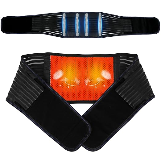 Back Brace for Lower Back Pain Relief, Lumbar Support Belt for Work for Men&Women with Magnet, 4 Reinforced Stay, Self Heating Adjustable Back Support for Sciatica,Herniated Disc,Scoliosis (X-Large)