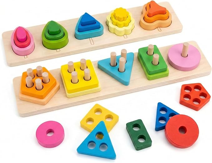 DIMILI Wooden Dementia Fidget Toys for Elderly Seniors | 2-in-1 games for dementia patients, hand-eye coordination & cognitive stimulation for alzheimers seniors