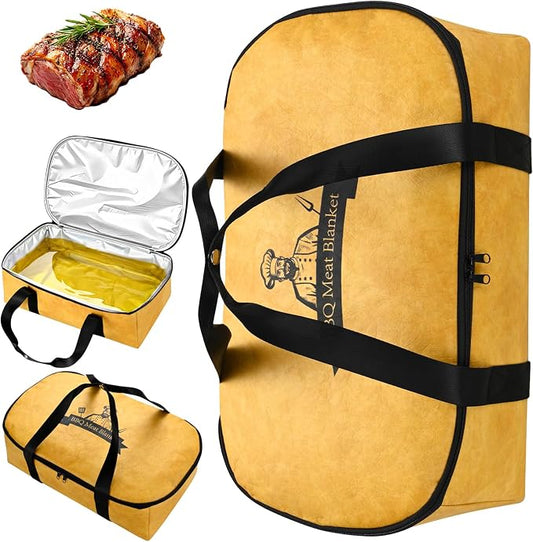 BBQ Blanket for Resting Meat, Meat Resting Blanket for Grilling Accessories, Reusable Smoker Grilling Meat Insulated Resting Bag, BBQ Accessories for Large Brisket, Gifts for Men & Dad