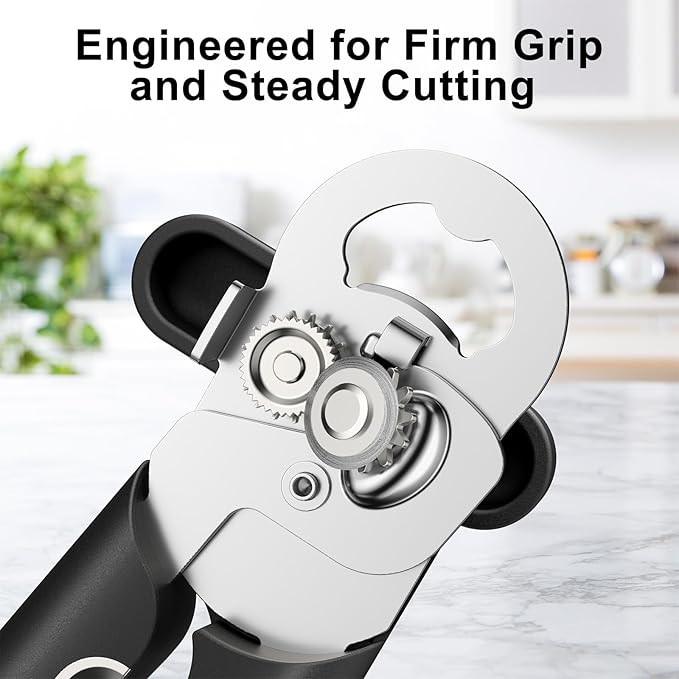 Ultrean Manual Bottle Opener Can Opener [2025 Upgraded], Heavy-Duty Stainless Steel Manual Handheld Can Opener with Smooth Edge, Ergonomic Handles,Rust Proof,Oversized Easy Turn Knob,Christmas gifts