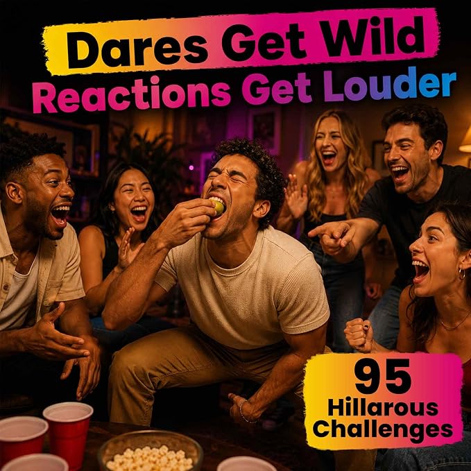 QUOKKA Dare Or Sip Party Card Game – Adults Only Drinking-Style Game with 95 Tasks for Friends, Couples & Games Nights, Bold Challenges & Funny Dares Ages 21+