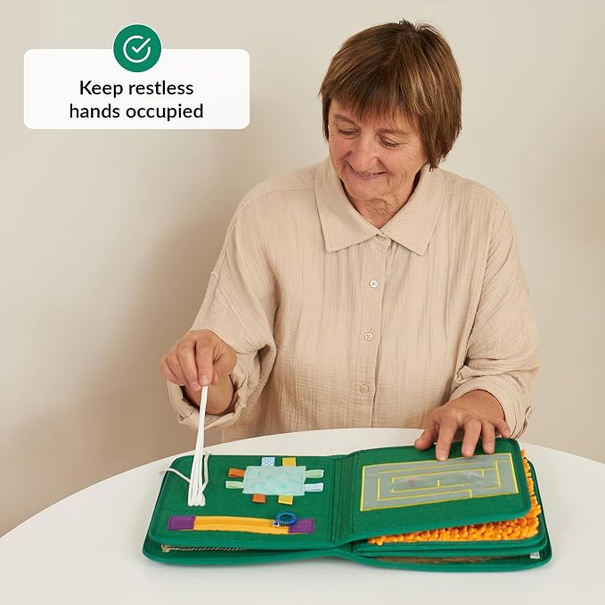 Fidget Book for Elderly | Blanket for Dementia | Dementia Products | Gift, Activities for Seniors with Alzheimer’s