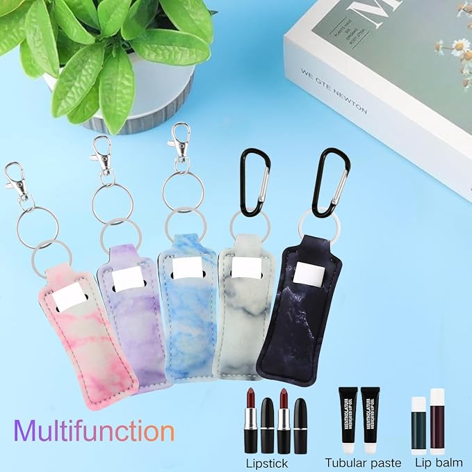 Chapstick Holder Key Chain Lipstick Holder Lip Balm Holder Keychain | Stocking Stuffers Gift, Compatible with Chapstick, Lip Balm and Lipstick, Bag Charm Accessories, Gifts for Women Friend