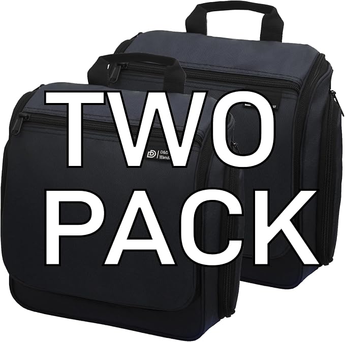 D&D Wanderlust D&D Hanging Travel Toiletry Bag for Men and Women – Cosmetics, Makeup and Toiletries Organizer Kit with 10 Compartments