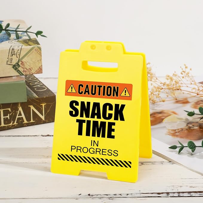 MBL Snack Bar Decor Sign - Funny Small Fun Gag Cubicle White Elephant Stocking Stuffers Christmas Xmas Holiday Gifts for Office Home Desk Break Room Snacks Candy Bar Coffee Station Accessories