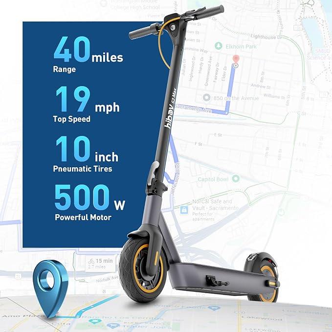 Hiboy S2/S2 MAX Electric Scooter, 350/500W Motor, 8.5/10" Tires, 17/40.4 Miles Range E Scooter, 19 Mph Folding Commuter Electric Scooter for Adults