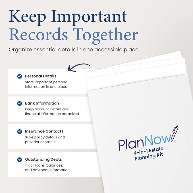 Estate Planning Kit with Last Will, POA, Living Will and Medical POA
