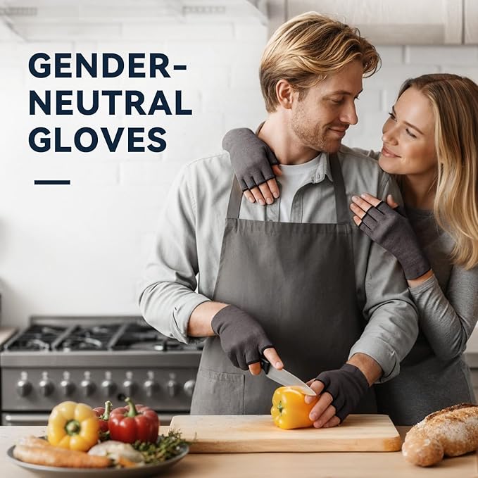 Duerer Arthritis Gloves Women Men, Carpal Tunnel, Rheumatiod, Tendonitis, Fingerless Hand Thumb Compression Gloves