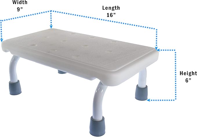 Medical Step Portable Safety Stool w/Non Slip Grip & Drainage Holes, Heavy Duty Medical Stools for Shower Bathroom Toilet Kitchen Bedroom Elderly Handicap Supports 450lbs
