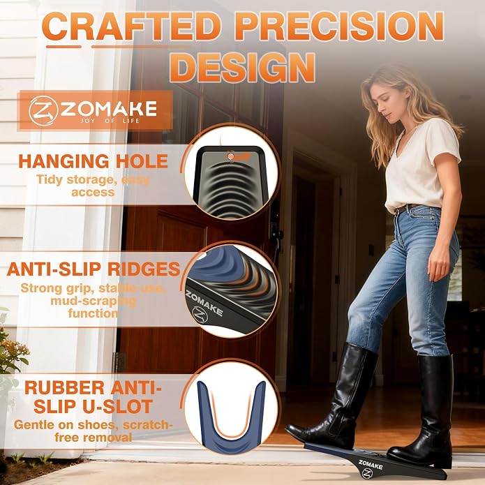 ZOMAKE Boot Jack, Boot Remover for Cowboy Boots | Boot Puller Take Off Helper Portable Bootjack Puller for Men Women, Durable Plastic, Shoe Protection, No Bend Over
