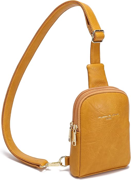 Lightweight Small Crossbody Sling Bag for Women | Mini Travel Purse,Multi-pocket with Card Slots,Durable Vegan Leather,Everyday Carry