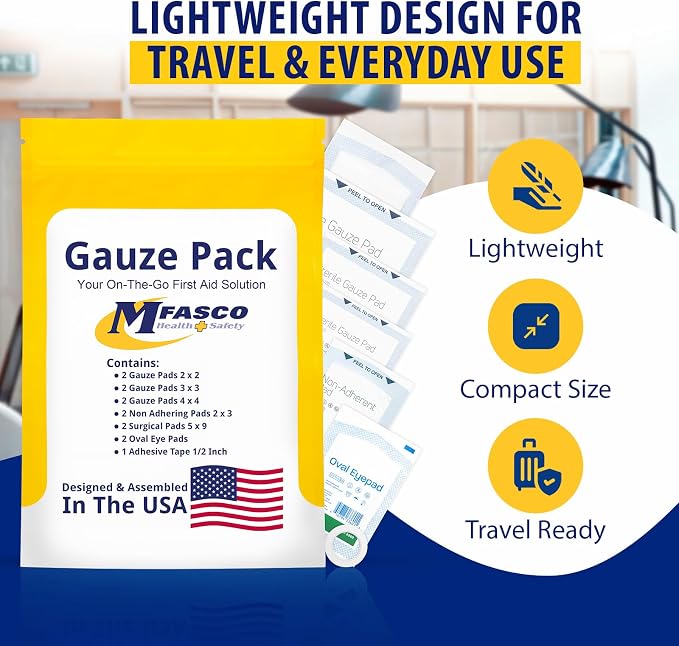 MFASCO First Aid Kit Refill Supplies Gauze Pack Refill
