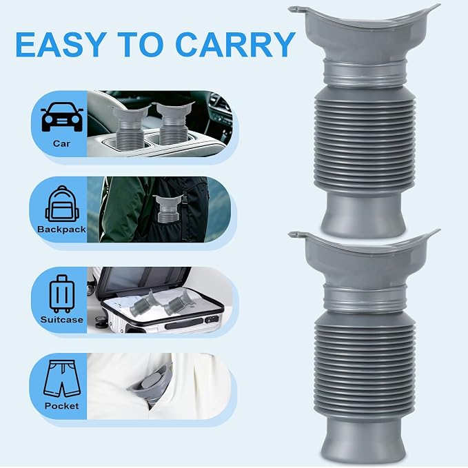Pee Bottles for Men,Portable Urinal for Men,Collapsible Urine Bottle 750ML | Car Urinals for Men and Women,Emergency Urinal Bottle Shrinkable Pocket Toilet for Travel,Camping,Traffic Jam,Road Trips
