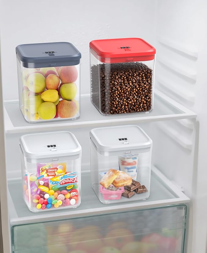 ySky Lockable Storage Box with Combination Code - Secure Medicine Safe, Phone Jail & Snack Container for Refrigerator, Home, Office- Durable Multi-Purpose Lock Box(White)
