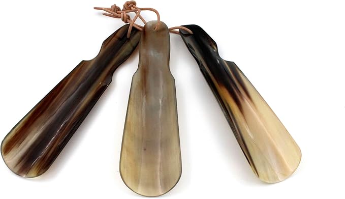5MOONSUN5 Shoe Horn Made with Real Horn Handmade. Easy Grip Handle Shoehorn for Men,Women Seniors, Pregnancy, Elderly, Back Pain, Kids Shoes & Boots. Best Gift Idea Home or Travel Use.(8'')
