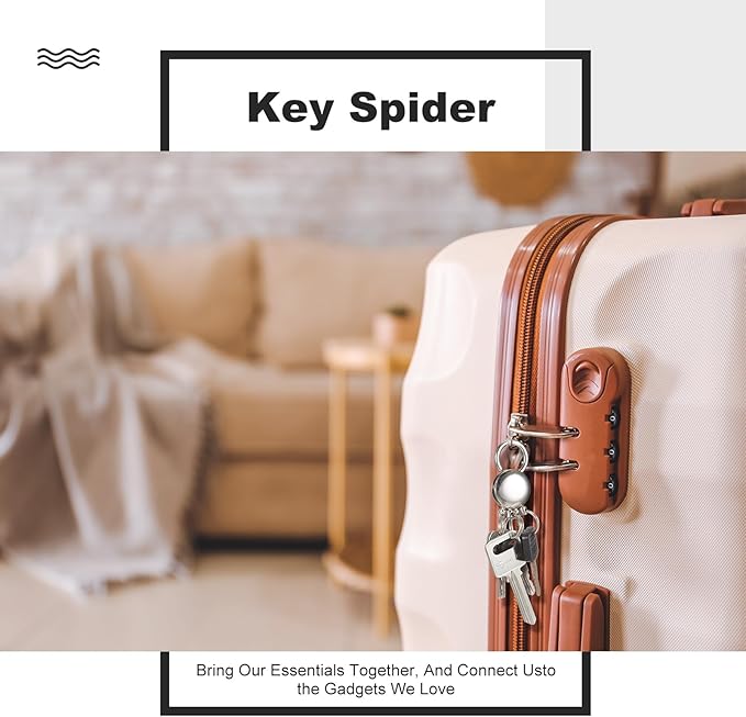 Sureio 2 Pcs Detachable Key Holder Keychain Accessory Men with 4 Split Rings Buckle Waist Hanging Name Round Multi Keychain Spider Key Metal Ring Holder for Unisex Women Car Clip Organizer